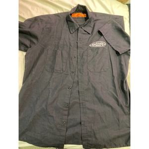 mens detroit Black Button Up Size Large